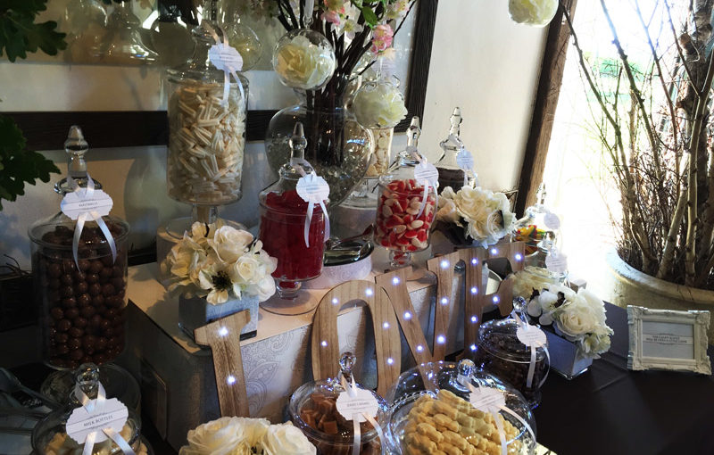 Winery Wedding Candy Buffet