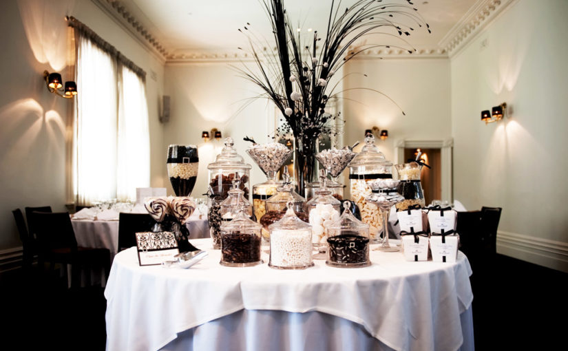 Black and White Wedding Candy Buffet