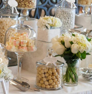 Melbourne lolly buffet All White Lolly Buffet for a Wedding by The Candy Buffet Company