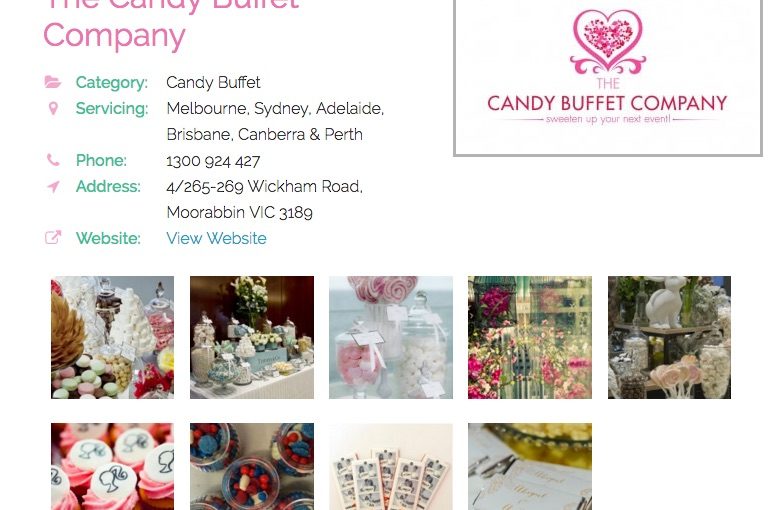 Wedding lolly bar by The Candy Buffet Company