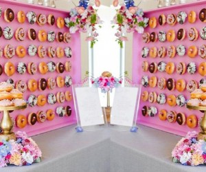 Pink doughnut wall blog post by The Candy Buffet Company
