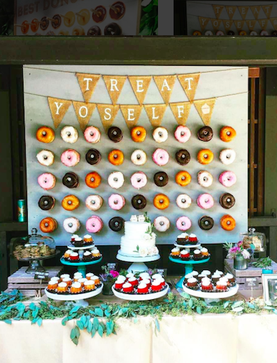 Wedding Doughnut Wall blog post by The Candy Buffet Company