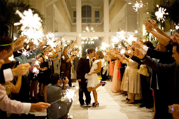 Wedding sparklers by The Candy Buffet Company