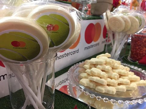 Corporate branding lolly buffet for Mastercard by The Candy Buffet Company