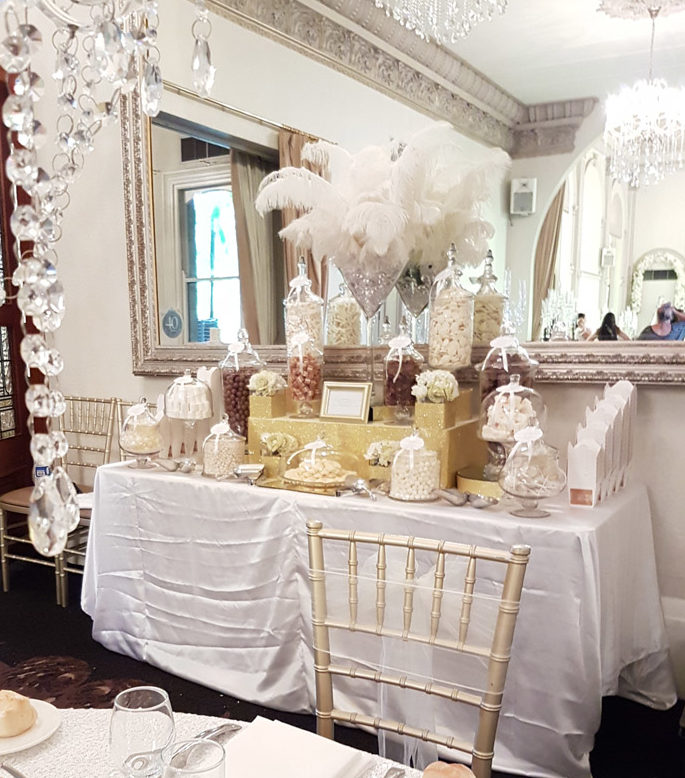 Curzon Hall Gold & White Buffet Candy Buffet