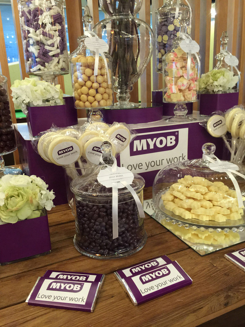 MYOB Custom Lollipops with Corporate Lolly Buffet