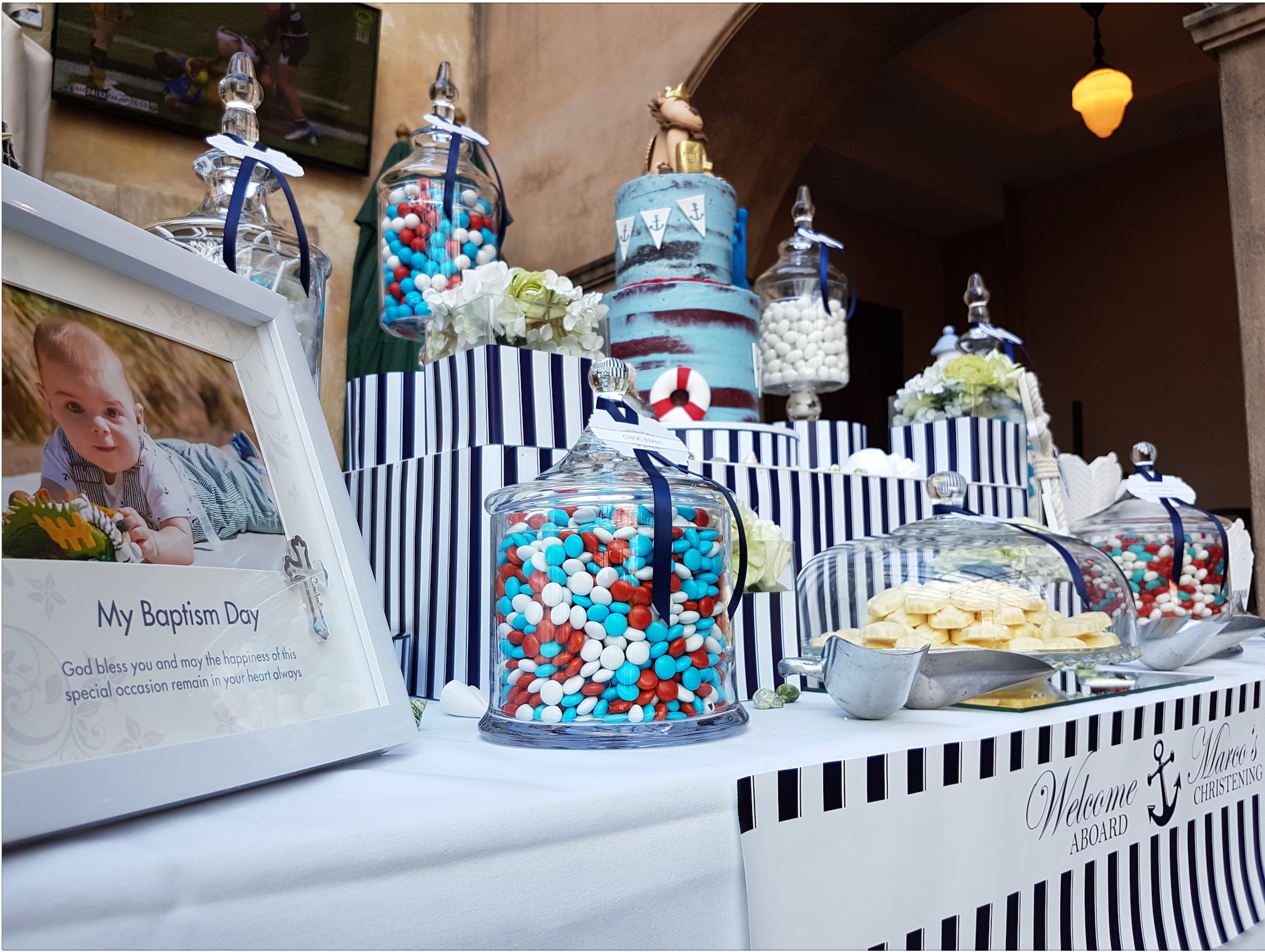 Christening Candy Buffet by The Candy Buffet Company